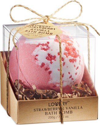 Lovery Strawberry & Vanilla Fizzy Bath Bomb, 7 oz.