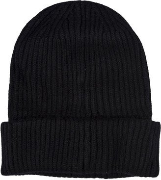 Deep Blue Ribbed Cashmere Beanie