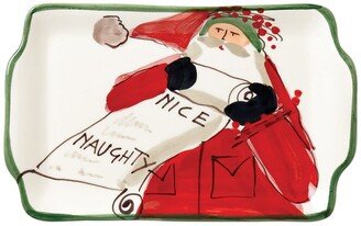 Old St. Nick Rectangular Plate - Naughty or Nice