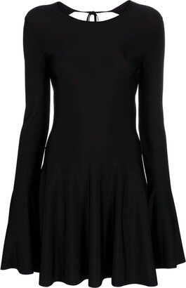 Open-Back Flared Minidress