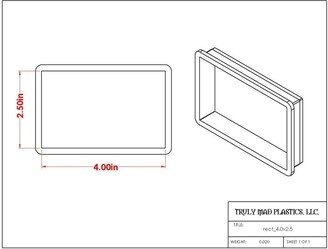 Fast Shipping Rectangle 2.50 X 4.00 Cookie Cutter, Cutter