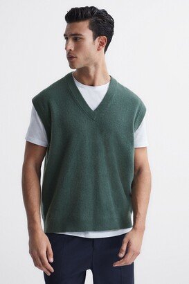 Wool Blend Sleeveless Knitted Vest-AA