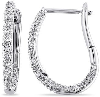 10K 0.49 Ct. Tw. Diamond Clip-On Hoops