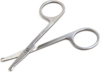 Unique Bargains Metal Round Tip Nose Hair Eyebrow Trimmer Scissors Cutter Remover Cosmetic Beauty Tools 3.5 x 1.8 x 0.1 Silver Tone 3pcs