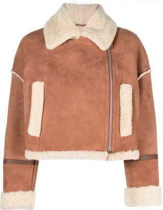 Turin cropped shearling jacket