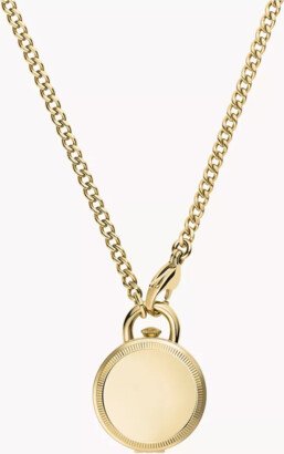 Jacqueline Three-Hand Gold-Tone Stainless Steel Watch Locket-AA