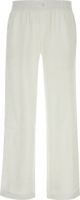 Monogram-Printed Mid-Rise Pajama Trousers