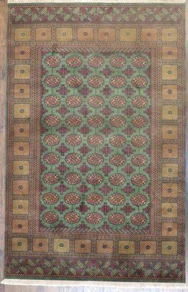 WAHI FINE RUGS Wahi Rugs Hand Knotted Tribal Bokhara Elephant Foot Design 6'0x9'0