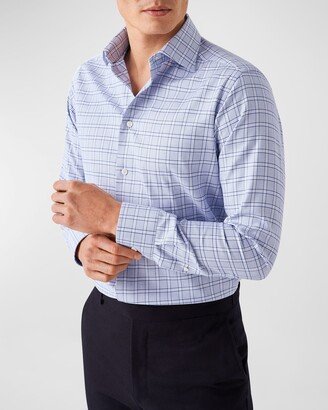 Men's Contemporary Fit Check-Print Dress Shirt