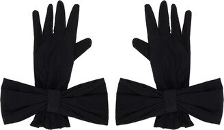 SSENSE Exclusive Black Bow Gloves-AA