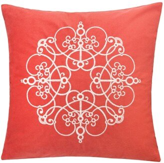 Arianna Embroidery Square Decorative Throw Pillow