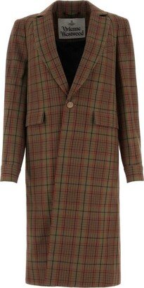 Checked Asymmetric Coat