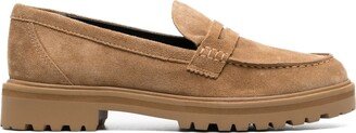 Agathea chunky suede loafers