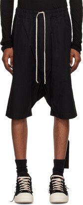 Black Drawstring Shorts-AG