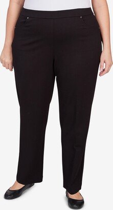 Plus Size World Traveler Comfort Ponte Average Length Pants