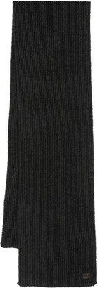 Logo-Tag Ribbed Scarf