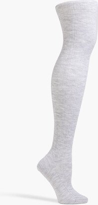 Ribbed cashmere-blend socks-AC