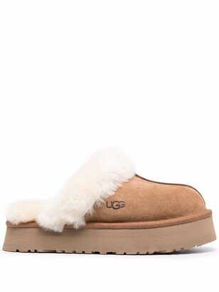 Disquette suede slippers