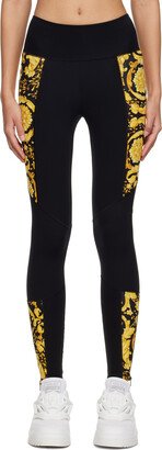 Black & Gold Barocco Leggings-AA