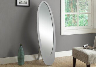 Monarch Specialties Grey Contemporary Oval Frame 59nch Mirror