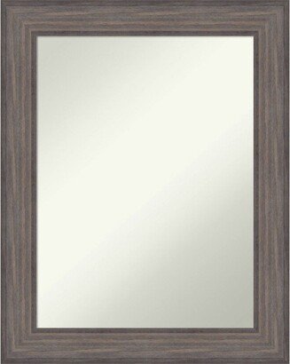 23 x 29 Non-Beveled Country Barn Wood Bathroom Wall Mirror Brown