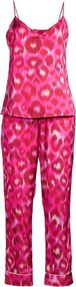 Averie Sleep Into The Wild Linda Leopard Long Camisole Pajama Set