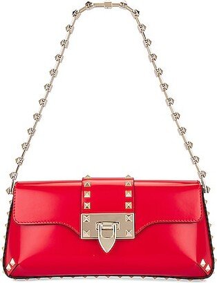 Small Rockstud Clutch in Red