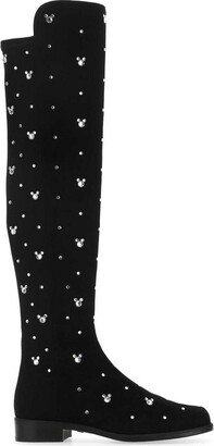 X Disney Crystal Embellished High-Knee Boots