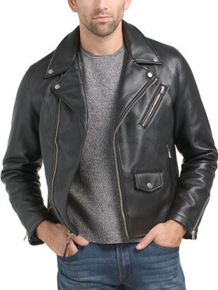 TJMAXX Faux Leather Moto Jacket For Men