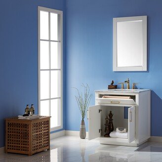 Altair Ivy Single Bathroom Vanity Cabinet Set with Mirror