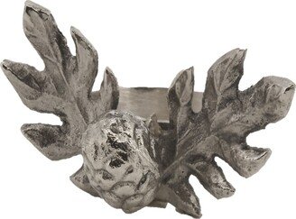 Saro Lifestyle Pinecone Design Rustic Style Napkin Ring, Set of 4