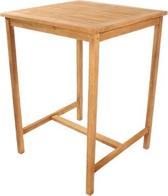 Sunnydaze Decor Sunnydaze Teak Wood Outdoor Bar Table - 31