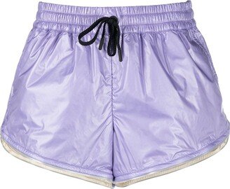 Purple Padded Ripstop Track Shorts