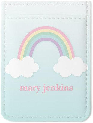 Phone Card Holders: Emoji Rainbow Phone Card Holder, Blue