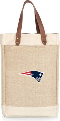 NFL New England Patriots Pinot Jute Insulated Wine Bag - Beige