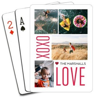 Playing Cards: Xoxo Love Collage Playing Cards, White