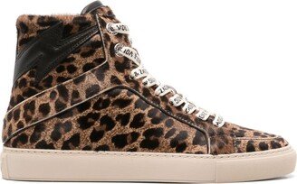 High Flash leopard-print high-top sneakers