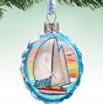 Flower Sailboat Mercury Holiday Ornament