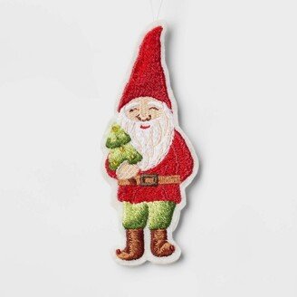 Fabric Gnome Holding Tree Christmas Tree Ornament - Wondershop™