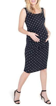 Ruched Maternity Tank Dress-AA