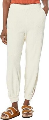 Faux Sherpa Sweatpants (Eggshell) Women's Clothing