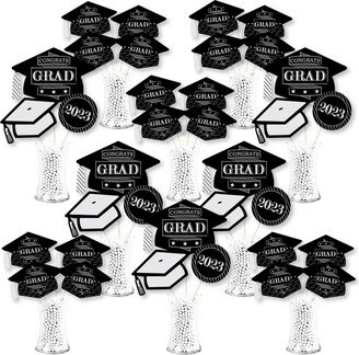 Big Dot Of Happiness Graduation Cheers 2023 Grad Centerpiece Sticks Showstopper Table Toppers 35 Pc