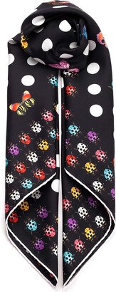 Foulard With Polka Dots And Insects