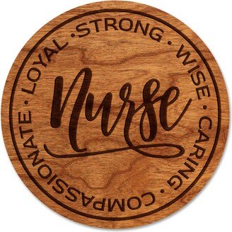 Nurse Coaster - Crafted From Cherry Or Maple Wood