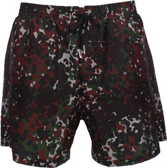 Graphic-Printed Drawstring Swimming Shorts