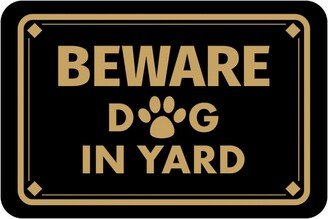 Classic Framed Diamond, Beware Dog in Yard Wall Or Door Sign