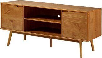 Solid Wood Mid-Century Modern TV Stand for TVs up to 80 - Saracina Home