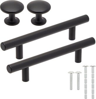 Juvale 36 Piece Drawer Pulls and Cabinet Knobs, Cabinet Door Handles for Kitchen Bathroom, Matte Black Stainless Steel