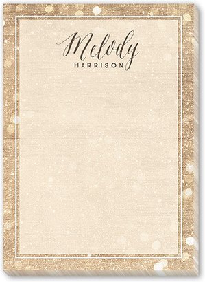 Notepads: Bokeh Reminders 5X7 Notepad, Brown