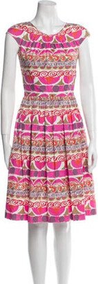 Printed Knee-Length Dress-AG